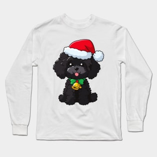 Black cavapoo xmas Long Sleeve T-Shirt